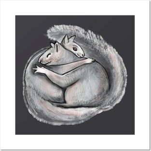 Squirrel Hug Posters and Art